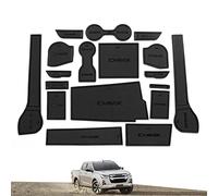 smabee Cup Holder Liner Kit for ISUZU D-MAX 2021-2023 Isuzu Rodeo Gate Slot Cup Mat Center Console Door Groove Pocket Anti-Slip Mats Interior (Right-hand drive) (BLACK)