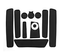 smabee Door Slot Non-Slip Mat for Dacia Duster 2018-2021 Anti Slip Cup Holder Mat Car Door Slot Gasket Rubber Mats Auto Anti-Sip Accessories(BLACK)