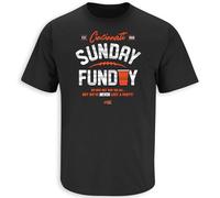 Smack Apparel Never Lost a Party Sunday T-Shirt for Cincinnati Football Fans (SM-5XL), Black Short Sleeve, XXL