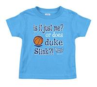 Smack Apparel North Carolina Basketball Fans. is It Just Me? Or Does Duke Stink. Light Blue Toddler Tee (2T-4T) (Toddler Tee, 2T)