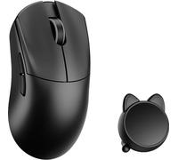 SMACKAPE WLMOUSE Huan 48g Ultra-Lightweight Magnesium Alloy Gaming Mouse,8K Voice & Display Receiver, Dual 8K Wireless/Wired, PAW3950HS Sensor, RGB Wheel Lighting, Nordic 54H20 (Balck(OM Switch))