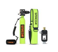 SMACO Mini Scuba Tank 0.5L Handheld Mini Diving Tank Reusable Lung Air Tank Pony Bottle up to 10 Minutes Dive Time Diving Cylinder for Underwater Exploration Emergency Rescue S300