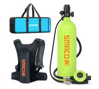 SMACO Mini Scuba Tank 2L Diving Tank for Underwater Exploration Portable Lung Air Tank Kit Diving Cylinder for Emergency Rescue Boat Cleaning Backup Air Source Pony Bottle S700 PLUS