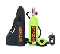 SMACO Scuba Tank Diving Gear for Diver 1L Mini Scuba Tank Oxygen Cylinder with 15-20 Minutes Portable Diving Tank Kit for Underwater Exploration Emergency Rescue Pony Bottle with Adapter S400