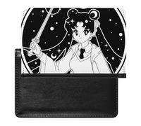 SMACQ Passport and Vaccine Card Holder Anime Girl Passport Cover Documents Organizer Protector