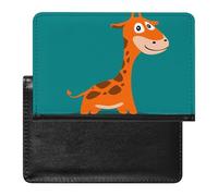 SMACQ Passport and Vaccine Card Holder Cartoon Giraffe Passport Cover Documents Organizer Protector