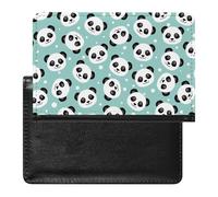 SMACQ Passport and Vaccine Card Holder Cute Panda Passport Cover Documents Organizer Protector