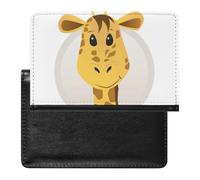 SMACQ Passport Holder Cartoon Giraffe Passport Cover Case Waterproof Travel Wallet for Women Men