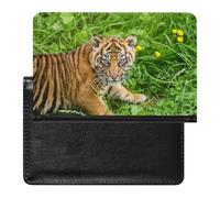 SMACQ Passport Holder Cute Little Tiger Passport Cover Case Waterproof Travel Wallet for Women Men