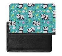 SMACQ Passport Holder Cute Panda Passport Cover Case Waterproof Travel Wallet for Women Men