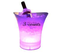 Smad 3 Pack of LED Ice Buckets, 5L Beer Bucket for Bars, Parties