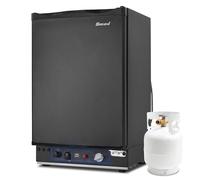 Smad 3 Way Fridge, Gas Fridge for Camping Campervan RV Leisure Motorhome, LPG Propane 12V 240V, Black, 40L
