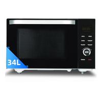 Smad 34L Combination Microwave Oven with Grill and Convection | 1000W Microwave, 2400W Grill, 2400W Convection Oven | Air Fryer, ECO Function, Steam Clean, Deodorization, 10 Auto Menus