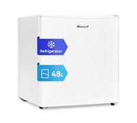 Smad 48L Table Top Mini Fridge,0-10°C Temperature Control with 6 Adjustable Settings,39dB Quiet Operation,Reversible Door,100°C Heat-Resistant & Heavy-Duty Top Cover