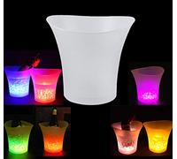 Smad 5L Colourful Ice Bucket, Portable LED Color Changing Ice Bucket | Ice Bucket Bottle Cooler with Multi-Colour Changing Drinks Container, Champagne, Wine, Beer, Ice Bucket for Party, Bar, Club