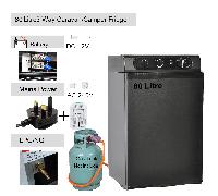 SMAD Camper Fridge 60L Propane Gas Refrigerator RV Cooler LPG DC 12V AC 3-Way