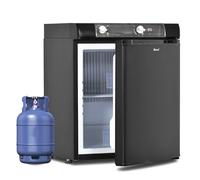 Smad Camping Fridge 40L, 3 Way Fridge Camping Gas 12V 240V for Caravan, Campervan, Van, Motorhome, Garage, Truck, Tent, RV, Mobil-Home, Black
