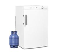 Smad Camping Fridge Freezer 100L, 3 Way Fridge Camping Gas 12V 240V for Caravan, Campervan, Van, Motorhome, Garage, Truck, Tent, RV, Mobil-Home, Super Quiet, White