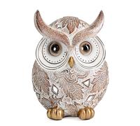 Smadeer Owl Ornament Figurine Bird Statue Modern Home Decor Shelf Gift | Owl Figurine Glitter Bird Statue Mirror Effect Animal Decor Home Ornament Shelf Bedroom Office Gift Mum Owl Lovers