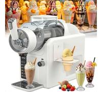 smafoseedding 185w Slushy Maker Machine,5 In 1 Slushy Machine W/ 5 Presets,Adjustable Temperature,Commercial Cold Drink Soft Serve Ice Cream Maker For Frappés, Milkshake, Freezing Margaritas White