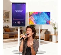 smafoseedding All-in-One Mobile TV Touchscreen Display 24/27/32-inch, Portable Intelligent Monitor with 360° Rotation Stand, FHD IPS Scree,7800mAh for Home Office and Business Use 24in6+64g