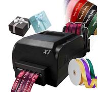 smafoseedding Digital Satin Ribbon Printing Machine,DIY Ribbon Printer,With Ribbon Holder,Printing Resolution: 200 DPI,For Weddings/Parties/Birthdays/Various Festivals/Home Decoration,fourrow