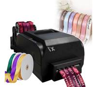 smafoseedding Digital Satin Ribbon Printing Machine,DIY Ribbon Printer,With Three Rolls Of 90m Ribbon,Supports 50+ Languages,Print Simple Plain Text, Patterns, Logos,Simple To Use,fourrow