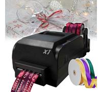 smafoseedding Digital Satin Ribbon Printing Machine,Satin Ribbon Printing Machine,With Three Rolls Of 90m Ribbon,Printing Resolution: 200 DPI,Suitable For Packaging & Making Gifts,fourrow