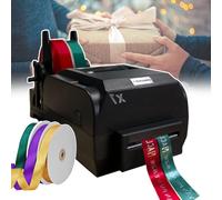 smafoseedding DIY Ribbon Printer,Digital Satin Ribbon Printing Machine,With Three Rolls Of 90m Ribbon,Print Simple Plain Text, Patterns, Logos,Suitable For Packaging & Making Gifts,doublerow