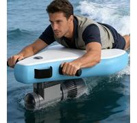 smafoseedding Electric Inflatable Bodyboard/Paddleboard W/Underwater Scooter,Jet Board Electric Surfboard W/Thruster,3-In-1 Watercraft,10-Speed,3-7/9km/H,253lbs Load,Adult Inflatable Jet Boat 500W