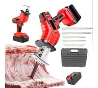 Smafoseedding Handheld Cordless Bone Saw, Electric Commercial Home Butchers Saw, Weight Approx 2 kg, Can Cut Wood/Meat/Bone, Maximum Cutting Thickness: 100 Mm