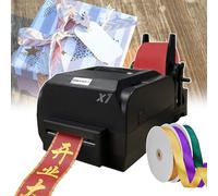 smafoseedding Party Favor Ribbon Maker,Crafts Ribbon Printer,With Ribbon Holder,With Three Rolls Of 90m Ribbon,Printing Resolution: 200 DPI,Print Simple Plain Text, Patterns, Logos,Singlerow