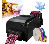 smafoseedding Personalized Ribbon Machine,Satin Ribbon Printing Machine,Printing Resolution: 200 DPI,Print Speed: 150mm/s,For Floral Bouquet Gifts/Crafts/Bows/Party/Wedding,Simple To Use,fourrow
