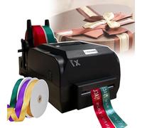 smafoseedding Personalized Ribbon Machine,Satin Ribbon Printing Machine,Supports 50+ Languages,With Three Rolls Of 90m Ribbon,Print Simple Plain Text, Patterns, Logos,Simple To Use doublerow