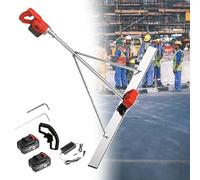 smafoseedding Power Screed Vibration Tool for Concrete Processing,Cordless Concrete Screed,With Aluminum Alloy Housing & Stainless Steel Scraper,Rubber Handle Design,Easy To Install & Use,1.2m