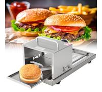 smafoseedding Pro Hamburger Bun Slicer & Bagel Cutter - Commercial Bread Portioning Machine with Stainless Blade And 4 Cutting Height, Push-Pull Burger Buns Slicing Machine For Homemade Bread