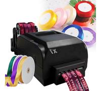 smafoseedding Satin Ribbon Printing Machine,Digital Satin Ribbon Printing Machine,With Three Rolls Of 90m Ribbon,Print Speed: 150mm/s,For Floral Bouquet Gifts/Crafts/Bows/Party/Wedding,fourrow