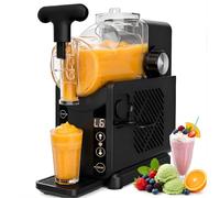 smafoseedding Slushy Maker 2l, Slushy Machine With 5 Presets, Soft Serve Ice Cream Machine For Juice, Milkshakes, Granitas, 180w Countertop Cold Drink Unit With Automatic Cleaning For Home Cafe Black