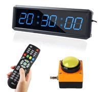 SMAHEAT Fitness Timer with Stopwatch Button, Suitable for School/exam/Home Exercise/Gym/Gym SMAHEAT Electronic Fitness Timer (1.5 inch six-bit All-Blue)