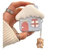SMAIGE AirPods 4 Case & AirPods 4th Generation Active Noise Cancelling Protective Case Cover (2024) with Cartoon Keychain (Snow House)