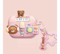 SMAIGE for AirPods Pro 3 Case,Compatible with AirPods Pro 3rd Generation Case (2025), Cute Kawaii Cartoon Design Premium Shock-Absorbing Protective Case Cover for AirPods Pro 3 (Cute Bear)