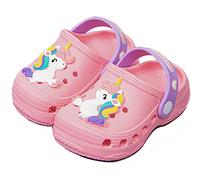 SMajong Children's Clogs Mules Boys Girls Garden Shoes Breathable Sandals Slippers Bathing Shoes Non-Slip Slippers 21-29 EU, A pink, 9/10 UK Child