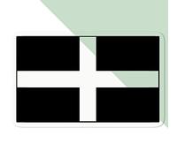 Small 100mm 'Flag of Cornwall' Clear Static Window Cling Sticker/Decal (Black) (WC00067762)
