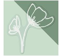 Small 100mm 'Poppies' Clear Static Window Cling Sticker/Decal (White) (WC00058369)
