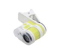 Small 100X Lens Tool with White Double Light General Phone Clip Stong Construction for Accuracy Analysis LED Light Double Source Microscope