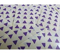Small 10mm Triangular Dark Purple Violet Colour Code Stickers, 150 Self-Adhesive Triangle Triangles Sticky Coloured Labels