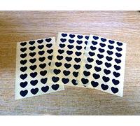 Small 10x8mm (0.4"x0.8") Heart Shape Colour Code Stickers - Packs of 96 Small Coloured Hearts Sticky Labels for Craft, Card-Making & Decoration - 32 Colours Available (Navy Dark Blue)
