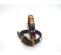 Small 11"-13" hand-beaded leather collars from the Masai Mara ("Bright" beading)