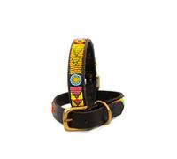 Small 12"-14" Terrier hand-beaded leather collars from the Masai Mara ("Pastel" beading)