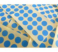 Small 13mm (0.5 inch) Round Circular Mid Blue Colour Code Stickers, 180 Self-Adhesive Circles Sticky Coloured Dot, Spot Labels